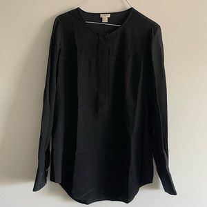 J Crew Black Blouse